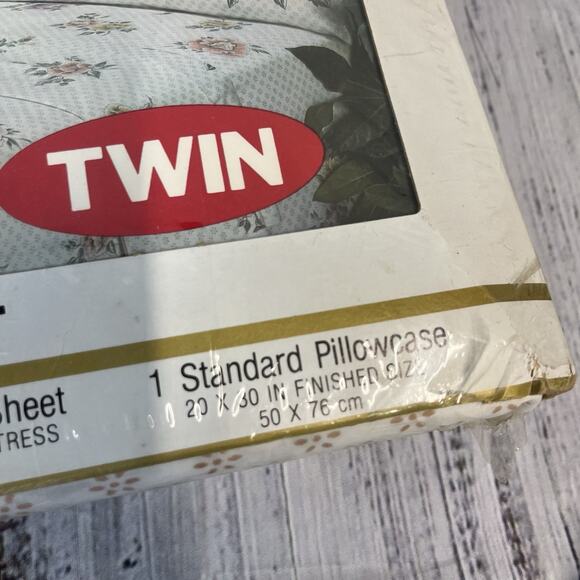 Vintage Monticello Cannon 3pc Twin Sheet Set Pillowcase Orange Yellow Floral 692 - Picture 5 of 13